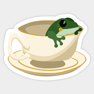 Frog in a Teacup Sticker